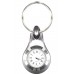 Polished Gloss & Matt Silver Key Ring with Watch in Gift Box 106160